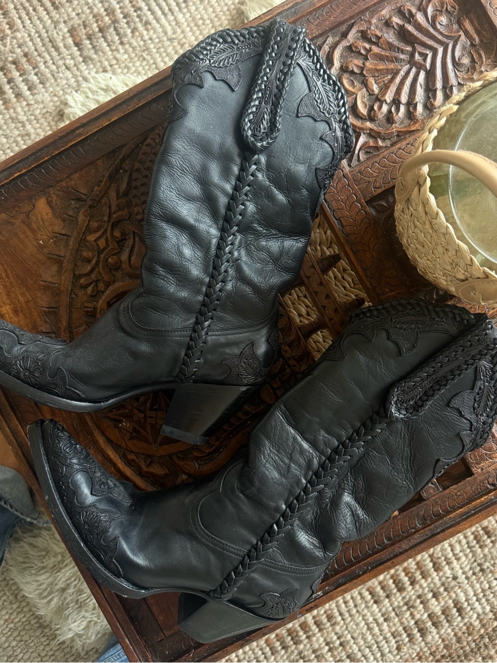OLD GRINGO STUNNING Braided Leather Cowboy Boots